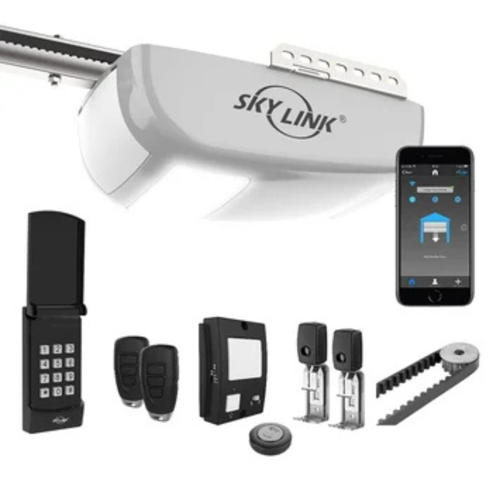 Skylink 1-1/4 HP Smart Garage Door Opener with Heavy-Duty DC Motor and Quiet Belt Drive