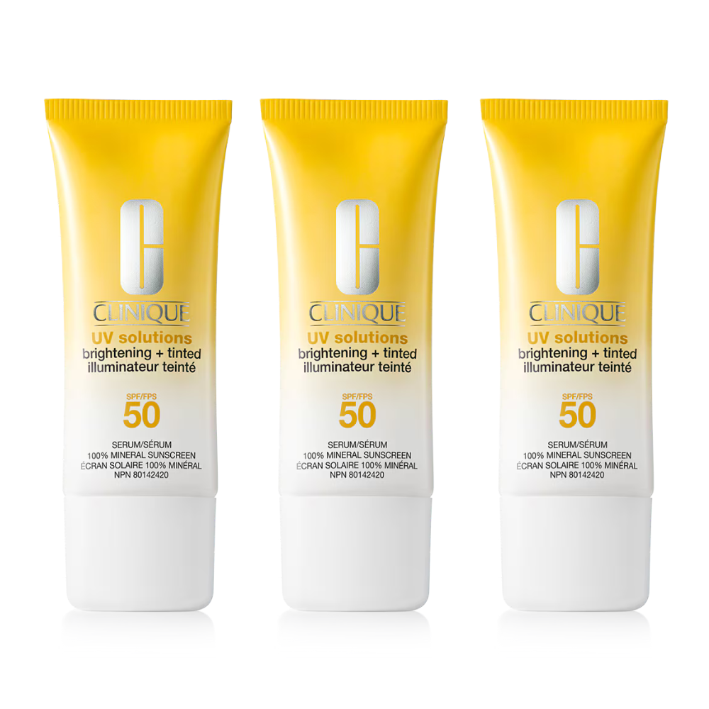 Clinique UV Solutions Brightening + Tinted Sunscreen SPF 50 - 3 Pack