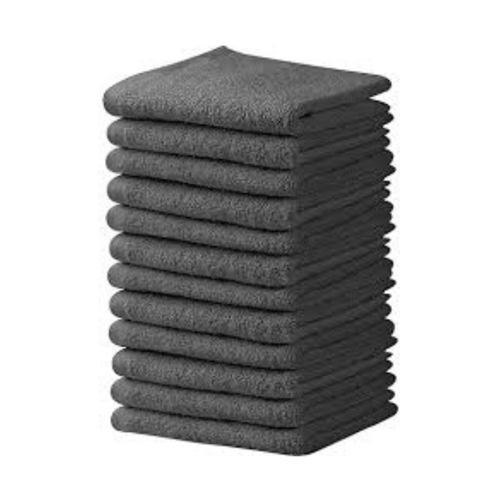 BaBylissPRO Premium Bleach Proof Towels - Dark Grey - 12 Pack