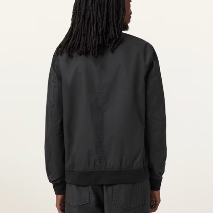 AllSaints Bassett Reversible Ramskull Bomber Jacket - Black/Dull Green