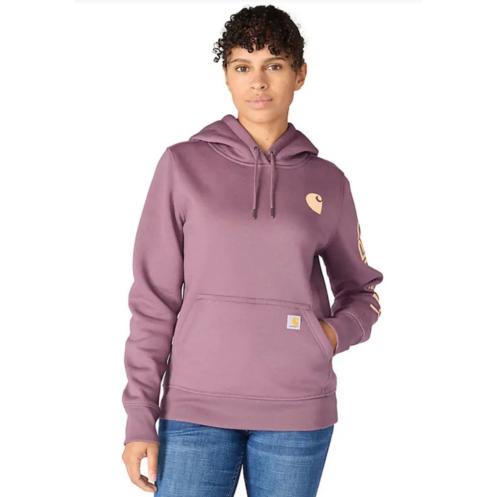 Carhartt Women's Iconic Clarksburg Logo Sweatshirt - Ash Berry Heather