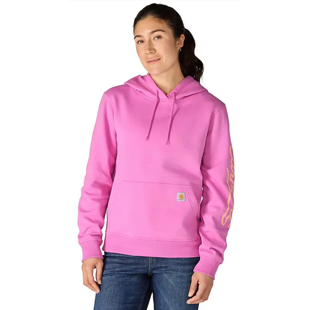 Carhartt Women's Sawyer Script Logo Sweatshirt - Electric Fuchsia