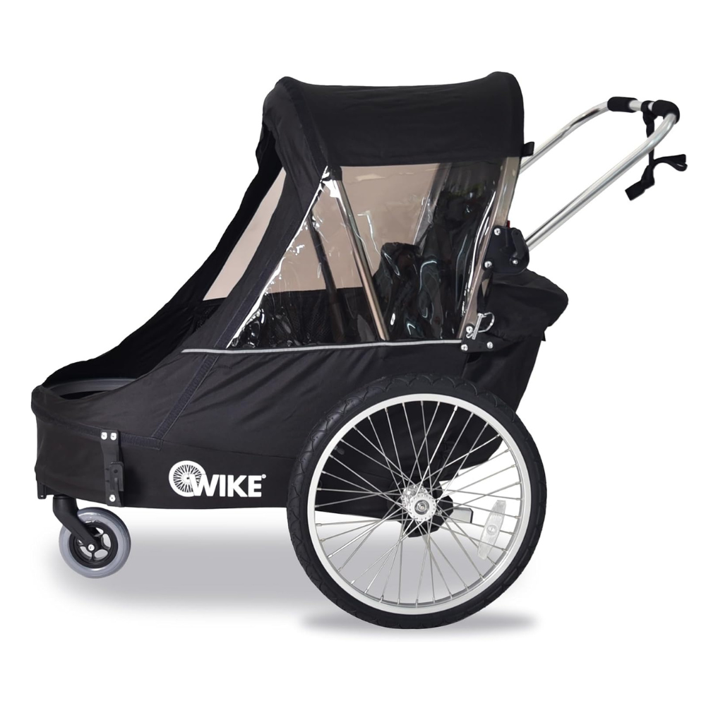 Wike Premium Double Bike Trailer 3-in-1 Double Stroller