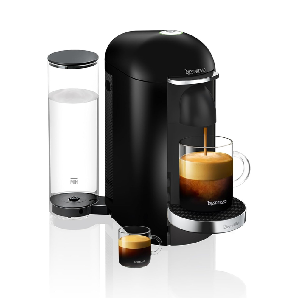 Nespresso VertuoPlus Deluxe Coffee and Espresso Machine by Breville - Black