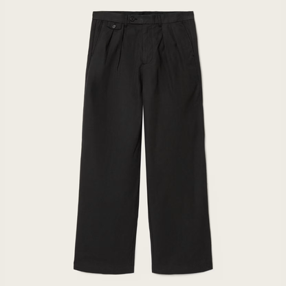 AllSaints Conway Wide Leg Pleated Trousers - Tanner Black
