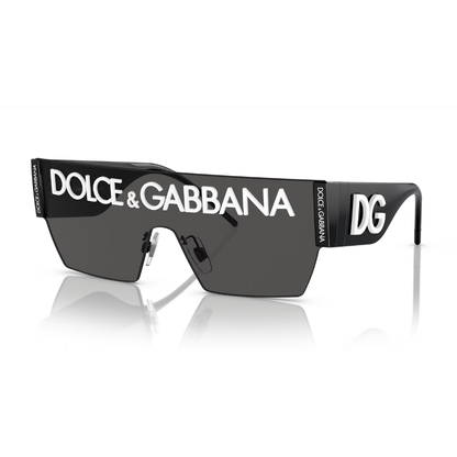 Dolce & Gabanna DG2233 Sunglasses - Black Frame / Dark Grey Lenses