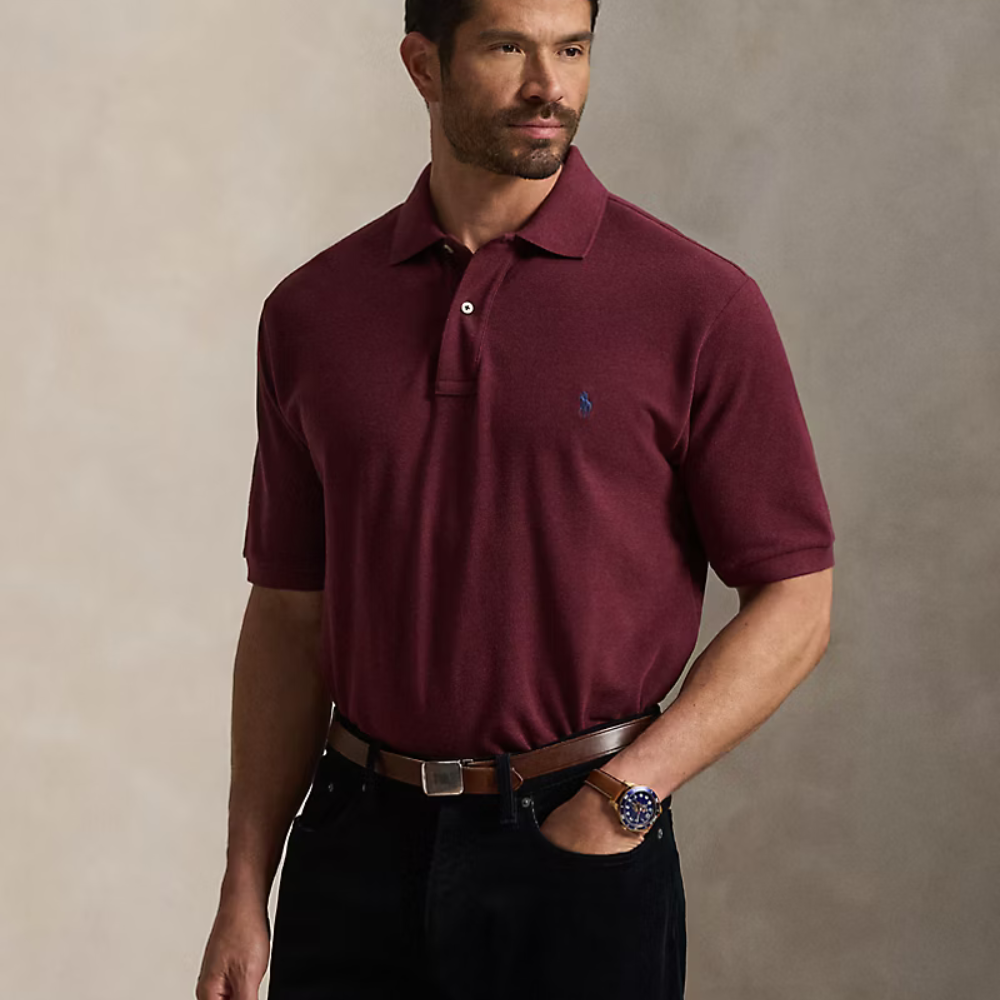 Ralph Lauren Men's The Iconic Mesh Polo Shirt - Spring Wine Heather