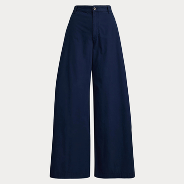 Polo Ralph Lauren Women's Cotton Relaxed Wide-Leg Pant - Navy
