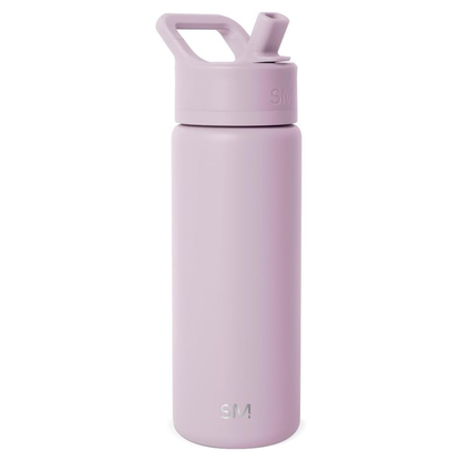 Simple Modern Insulated Water Bottle with Straw - Lavender 18oz