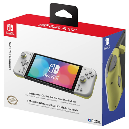 HORI Switch Split Pad Compact for Nintendo Switch - Light Grey and Yellow