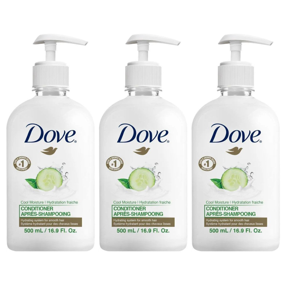 Dove Pro Cool Moisture Cucumber Conditioner 17oz/500ml - 3 Pack