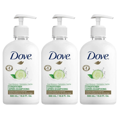 Dove Pro Cool Moisture Cucumber Conditioner 17oz/500ml - 3 Pack