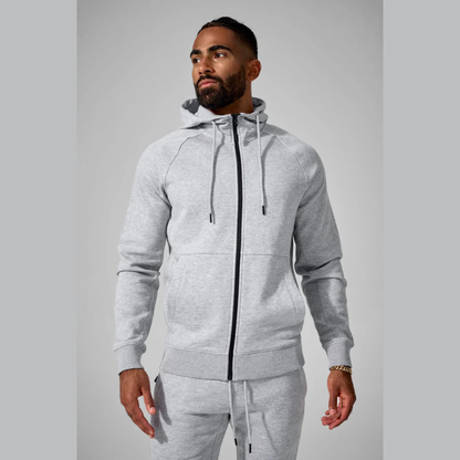 Jordan Craig Uptown Zip Up Hoodie - Heather Grey