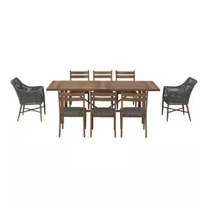 Hampton Bay Crenshaw Park 9 Piece Wicker Outdoor Dining Set - PICK UP ONLY