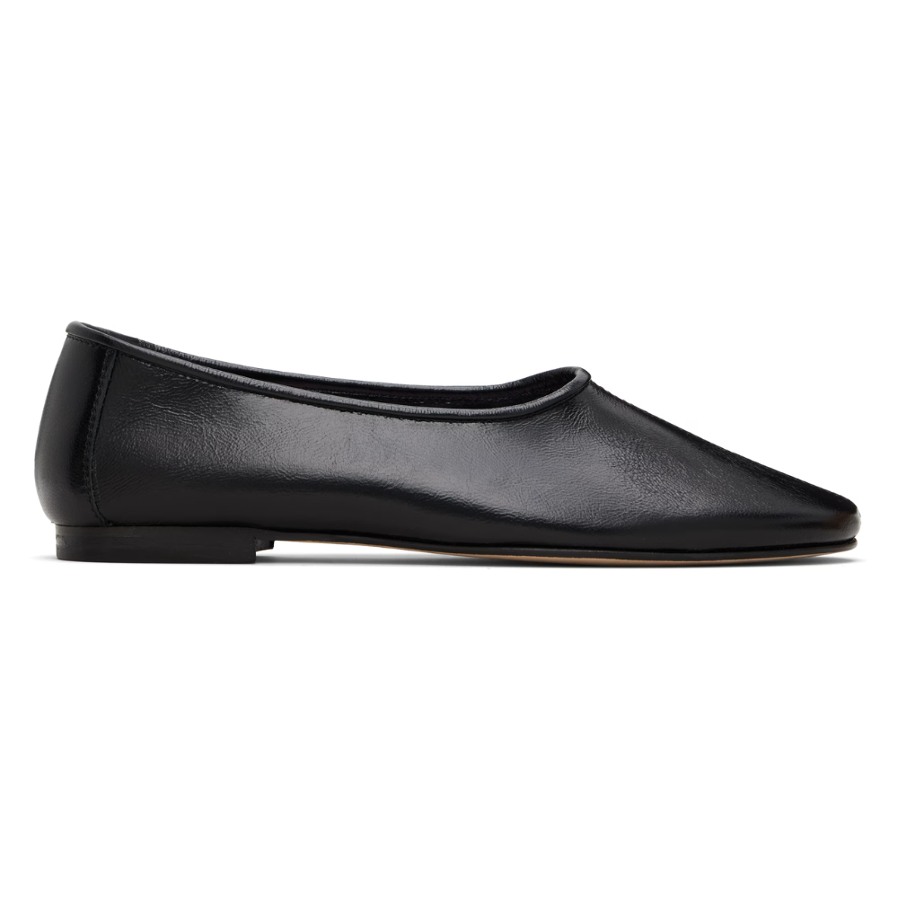 By Far Black Prudence Ballerina Flats
