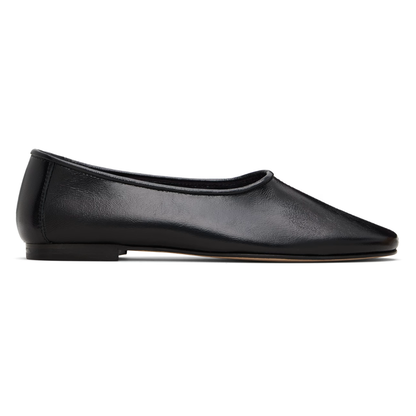 By Far Black Prudence Ballerina Flats