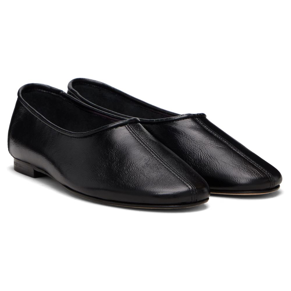 By Far Black Prudence Ballerina Flats