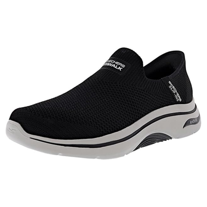 Skechers Mens Slip-Ins: Go Walk Arch Fit 2.0- Iconic Walking Shoes - Black/Grey