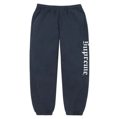 Supreme Washed Old English Sweatpant - Navy