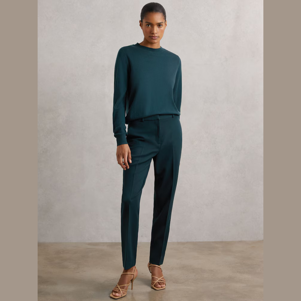 Reiss Gabi Slim-Fit Suit Trousers in Teal