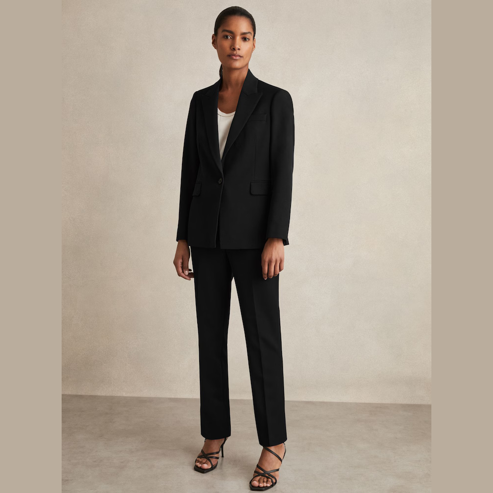Reiss Gabi Slim-Fit Suit Trousers in Black