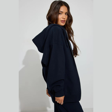 Garage SoftTerry Mega Oversized Zip-Up Hoodie - Mariana Blue