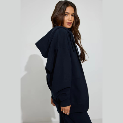 Garage SoftTerry Mega Oversized Zip-Up Hoodie - Mariana Blue
