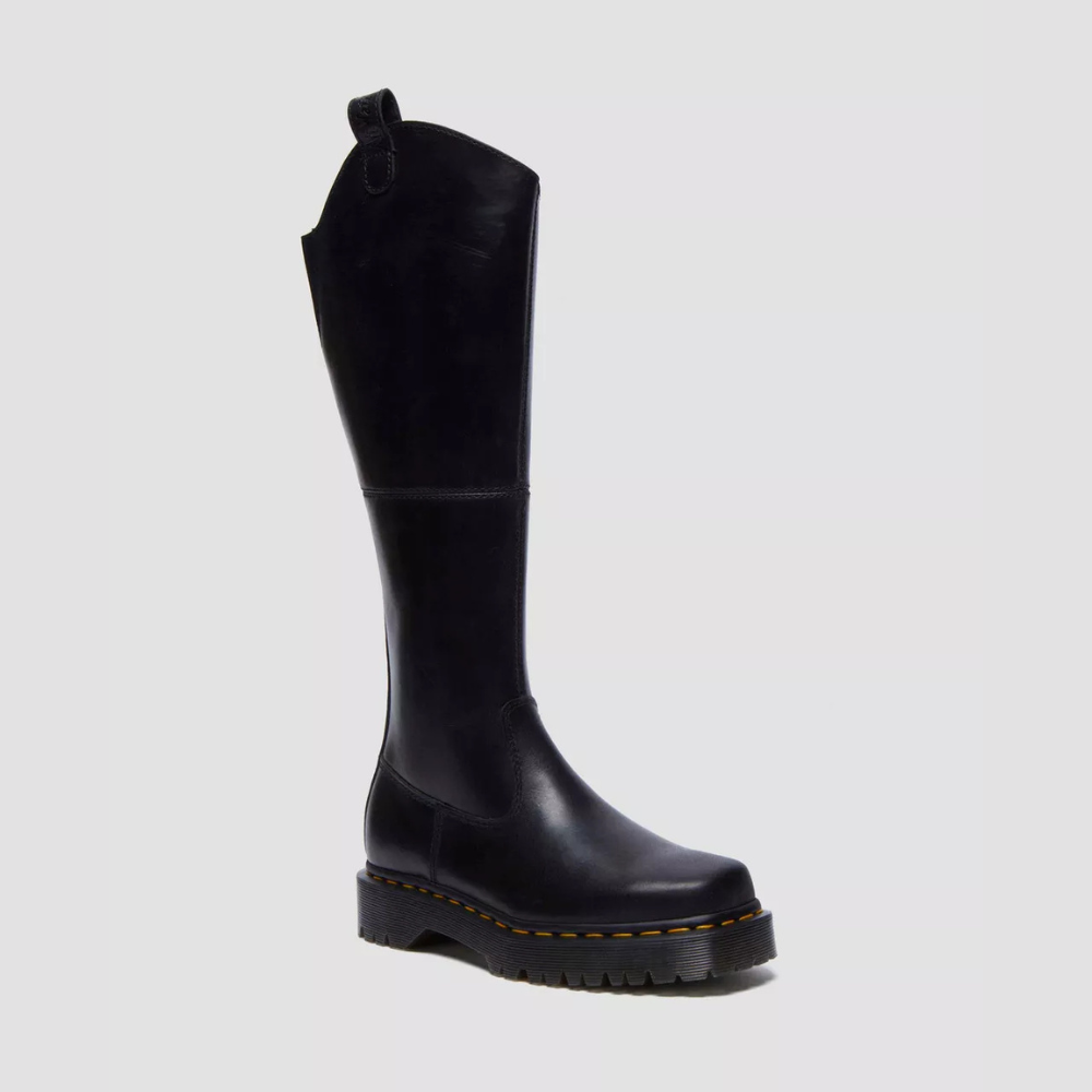 Dr. Martens Amaayah Knee High Leather Boots in Black