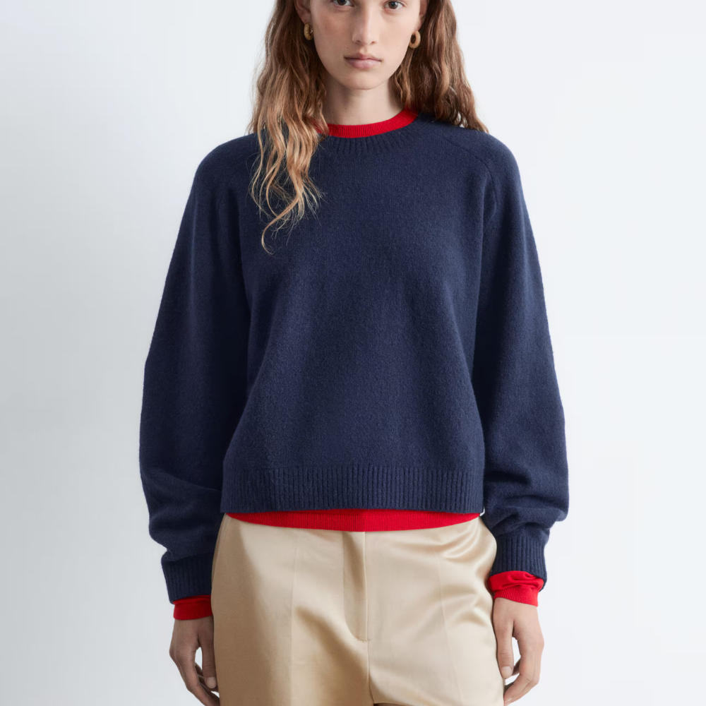& Other Stories Knitted Sweater - Dark Blue