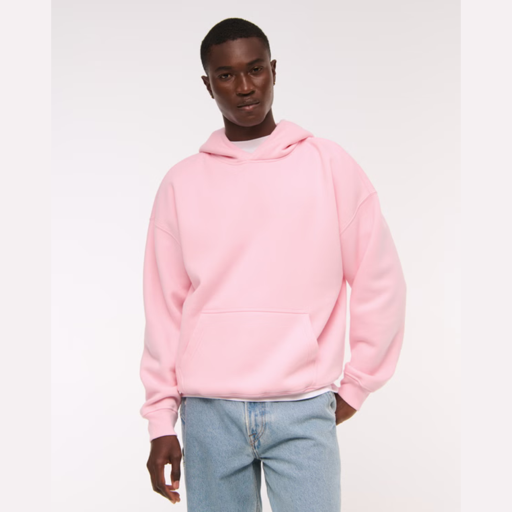 Abercrombie & Fitch Essential Popover Hoodie - Light Pink