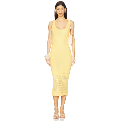 PEIXOTO Honeycomb Liv Knit Dress - Yellow