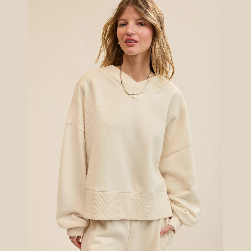 Aerie Après-Chill Sweatshirt - Natural