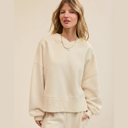 Aerie Après-Chill Sweatshirt - Natural