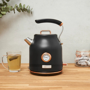 Haden Dorset Electric Kettle - Black & Copper