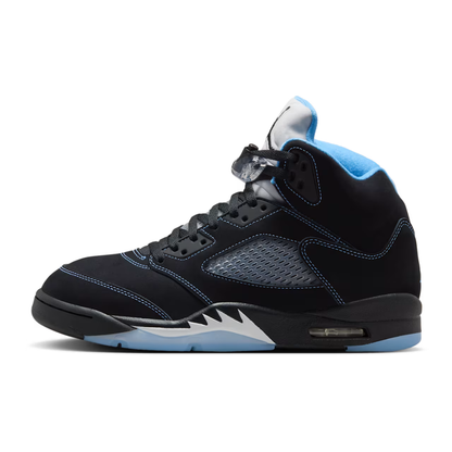 Air Jordan 5 'Black Carolina' - Black and University Blue