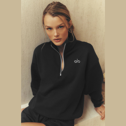 Alo Yoga Accolade 1/4 Zip Pullover - Black