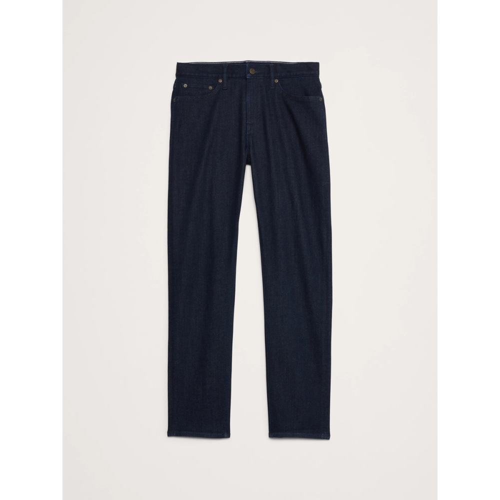 Banana Republic Straight Luxe Traveler Jean - Rinse Dark Wash