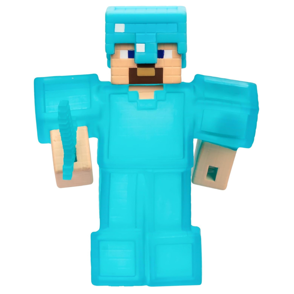 Heroes of Goo Jit Zu Minecraft Stretchy Character - Steve with Diamond Armor & Sword