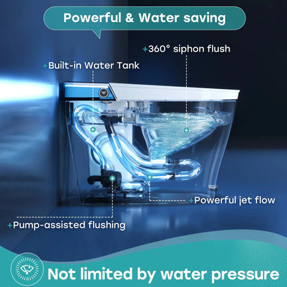HOROW T38 Smart Toilet Canada | Built-In Tank & Pump with Power Outage Flush for 12-Inch Rough-In