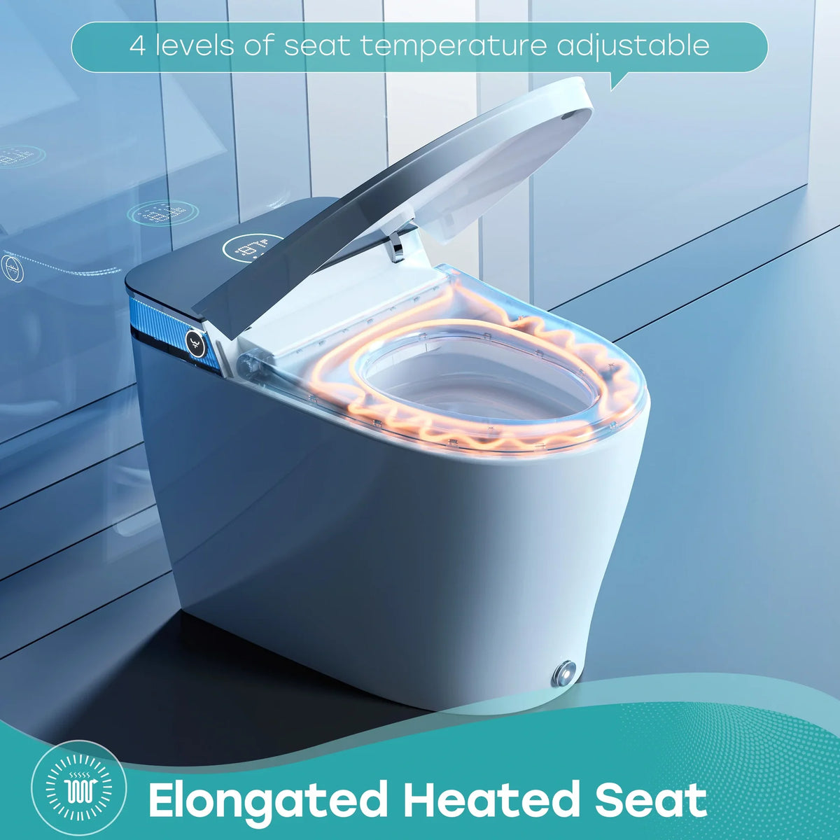 HOROW T38 Smart Toilet Canada | Built-In Tank & Pump with Power Outage Flush for 12-Inch Rough-In