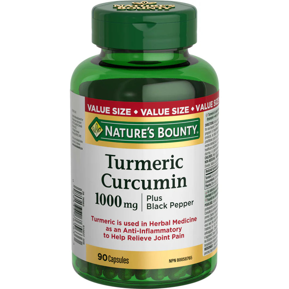Nature's Bounty Turmeric Curcumin, 1000mg, 60 Capsules - 3 Pack