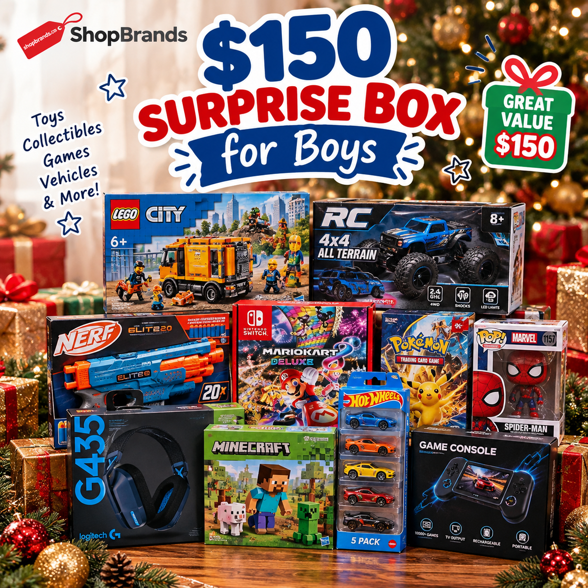 Christmas Surprise Mystery Box for Boys - $150 Value