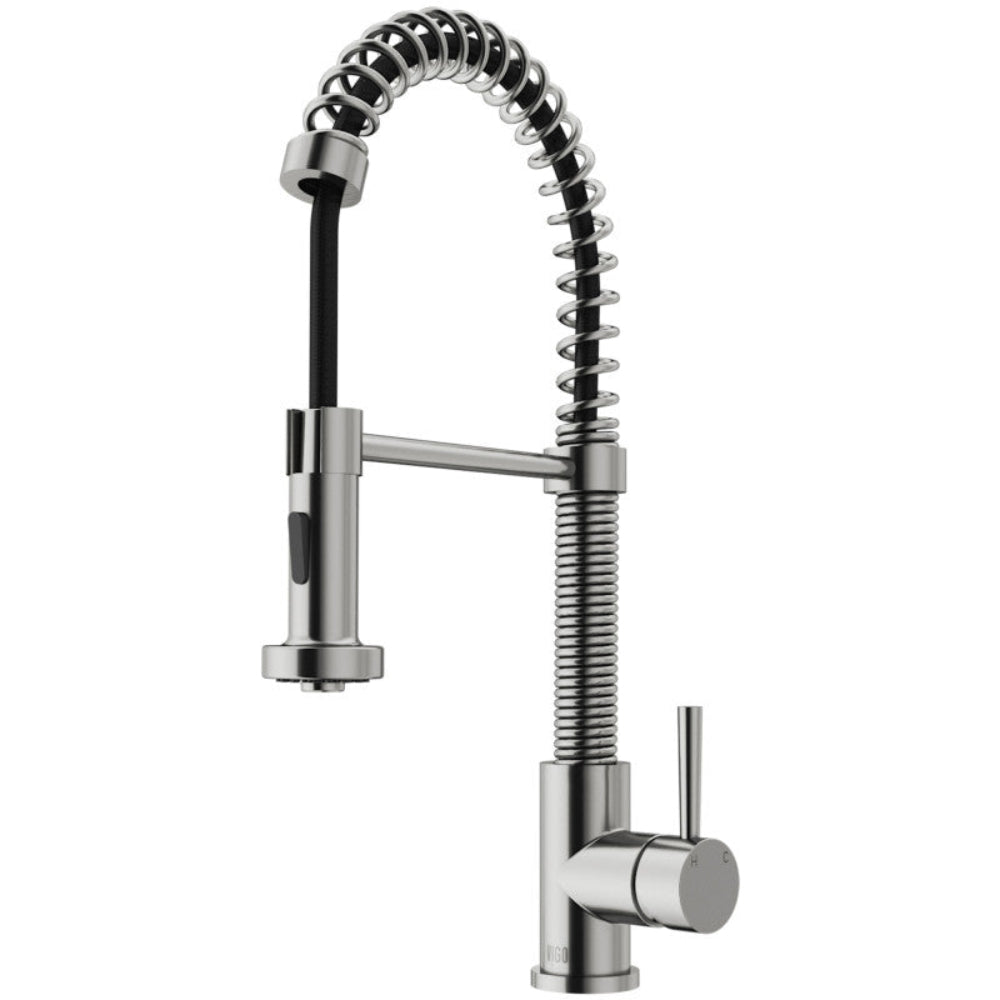 VIGO Edison Pull-Down Spray Kitchen Faucet In Stainless Steel