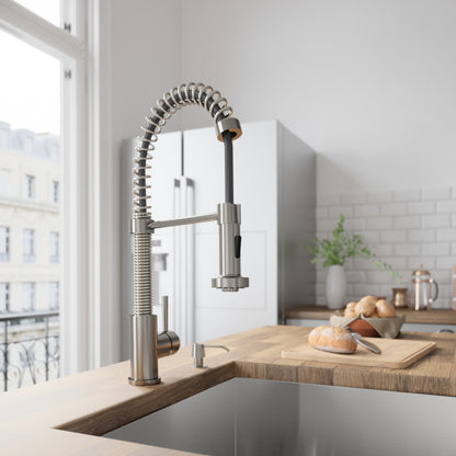 VIGO Edison Pull-Down Spray Kitchen Faucet In Stainless Steel