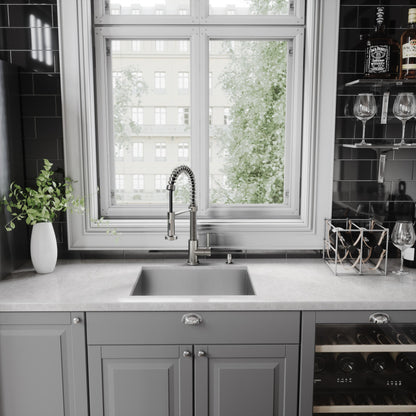 VIGO Edison Pull-Down Spray Kitchen Faucet In Stainless Steel