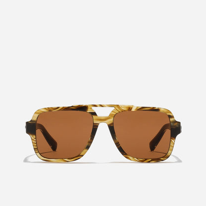Dolce & Gabanna Sartoria Sunglasses - Striped Brown / Dark Bronze