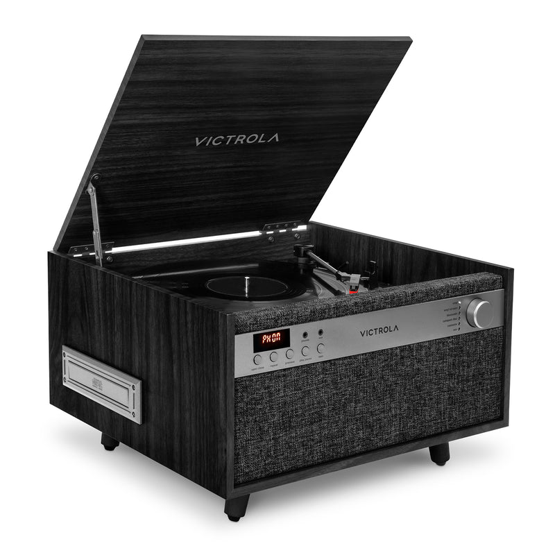 Victrola Century 6-in-1 Wood Record Player - Black
