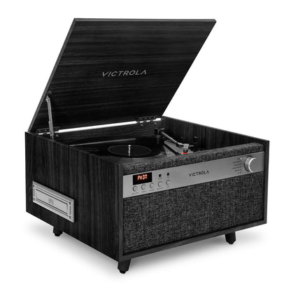 Victrola Century 6-in-1 Wood Record Player - Black