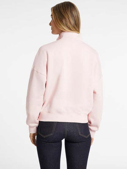 Guess Oversized Mini Triangle Half-Zip Sweatshirt