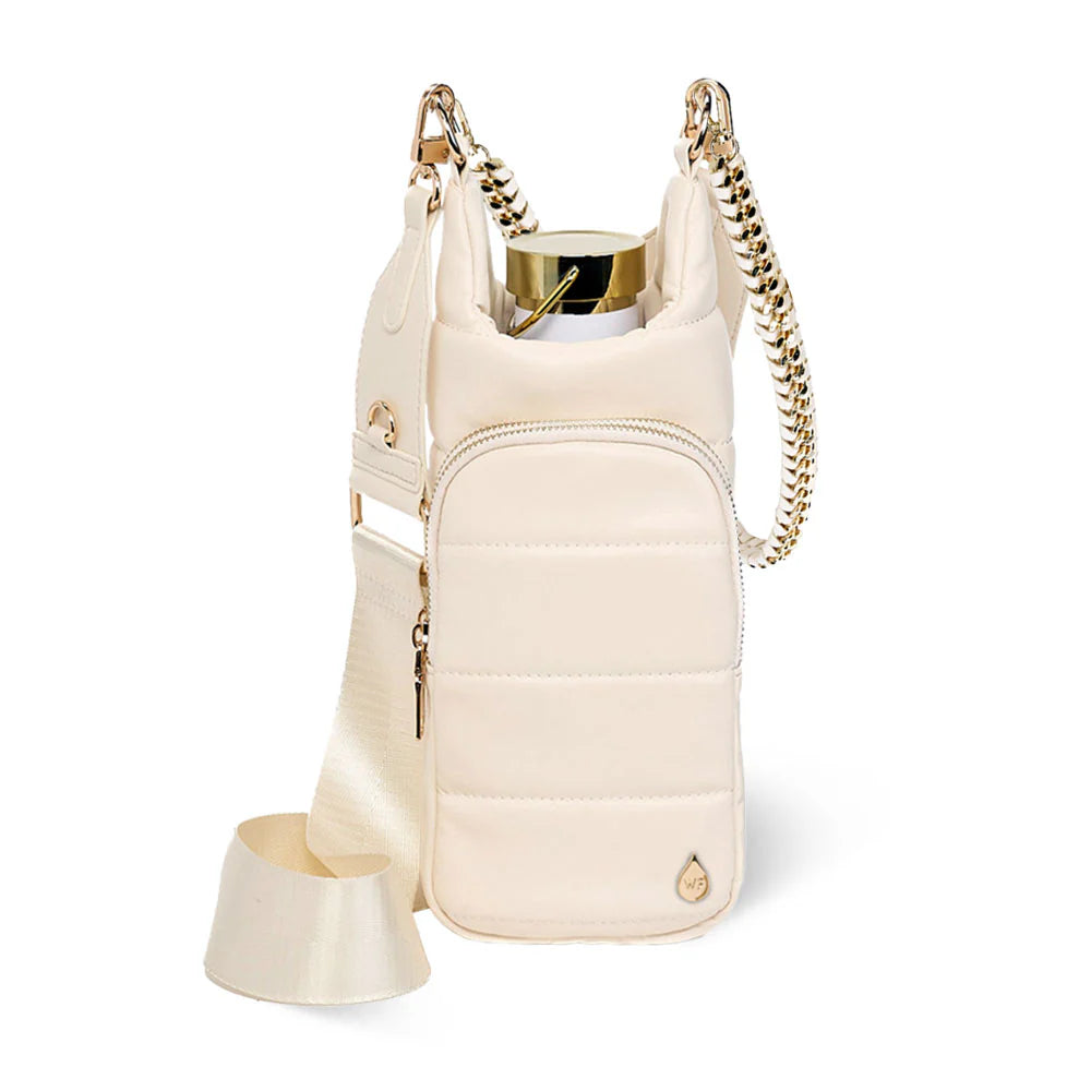 Wanderfull Ivory Vegan Leather HydroBag with Strap Bundle Oprah's Favorite Things